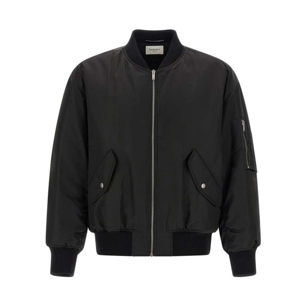 Saint Laurent Black Polyamide Men's Bomber